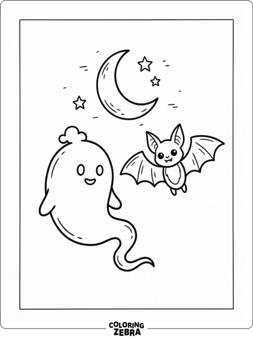 A ghost floating near a bat