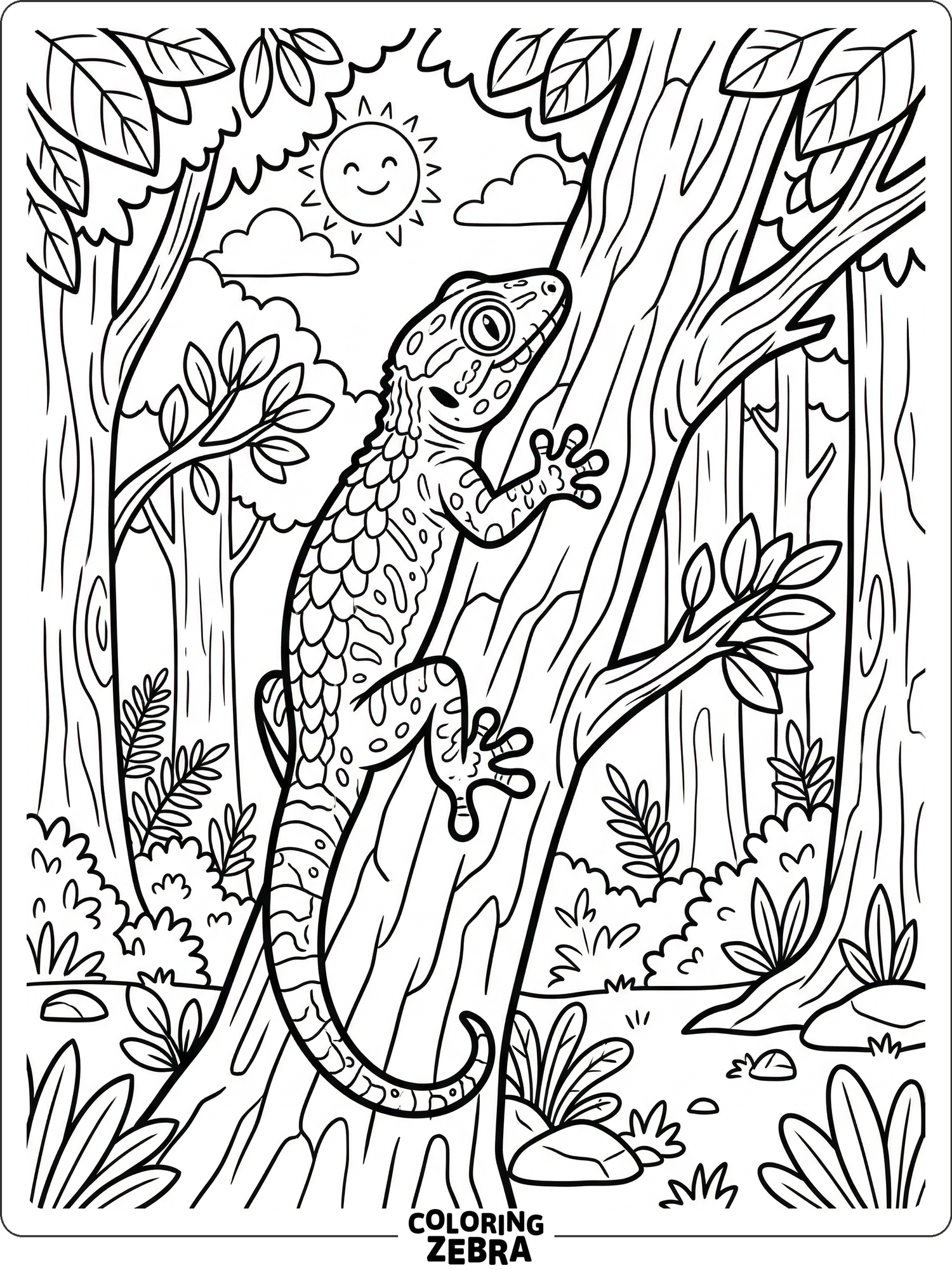 Gecko Colour In 44 Free Gecko Coloring Pages - Printable PDF Sheets