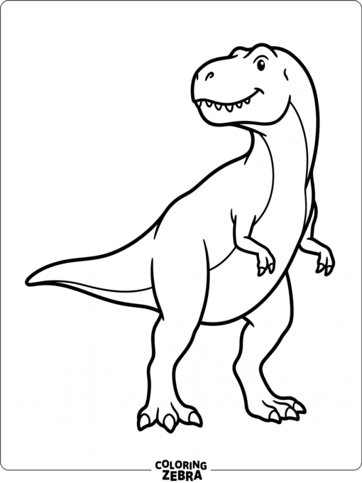A clean outline of a Gigantosaurus
