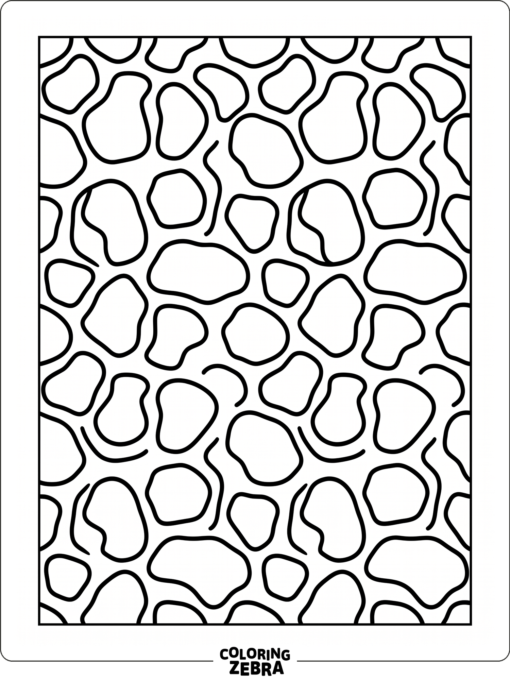 A giraffe print with bold spots in a clean layout