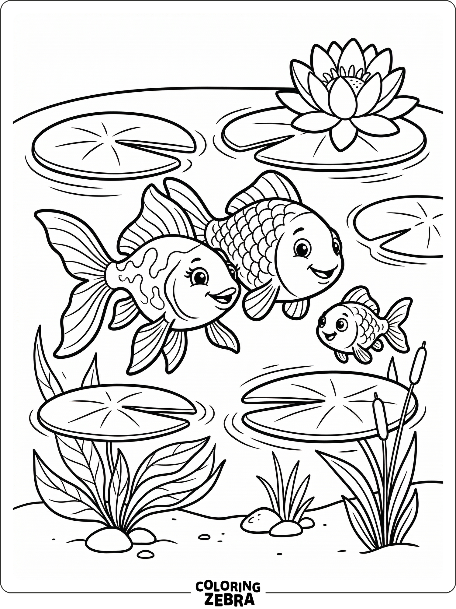 Two Goldfish Coloring 40 Free Goldfish Coloring Pages - Printable PDF Sheets