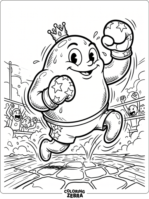 Goopy Le Grande in a boxing pose