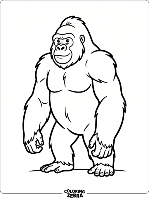 A simple gorilla outline with bold clean lines