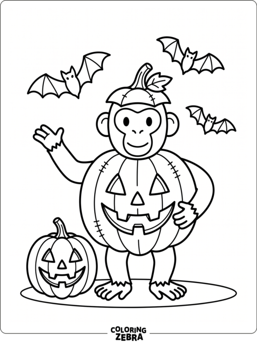 Gorilla Tag monkey dressed for Halloween