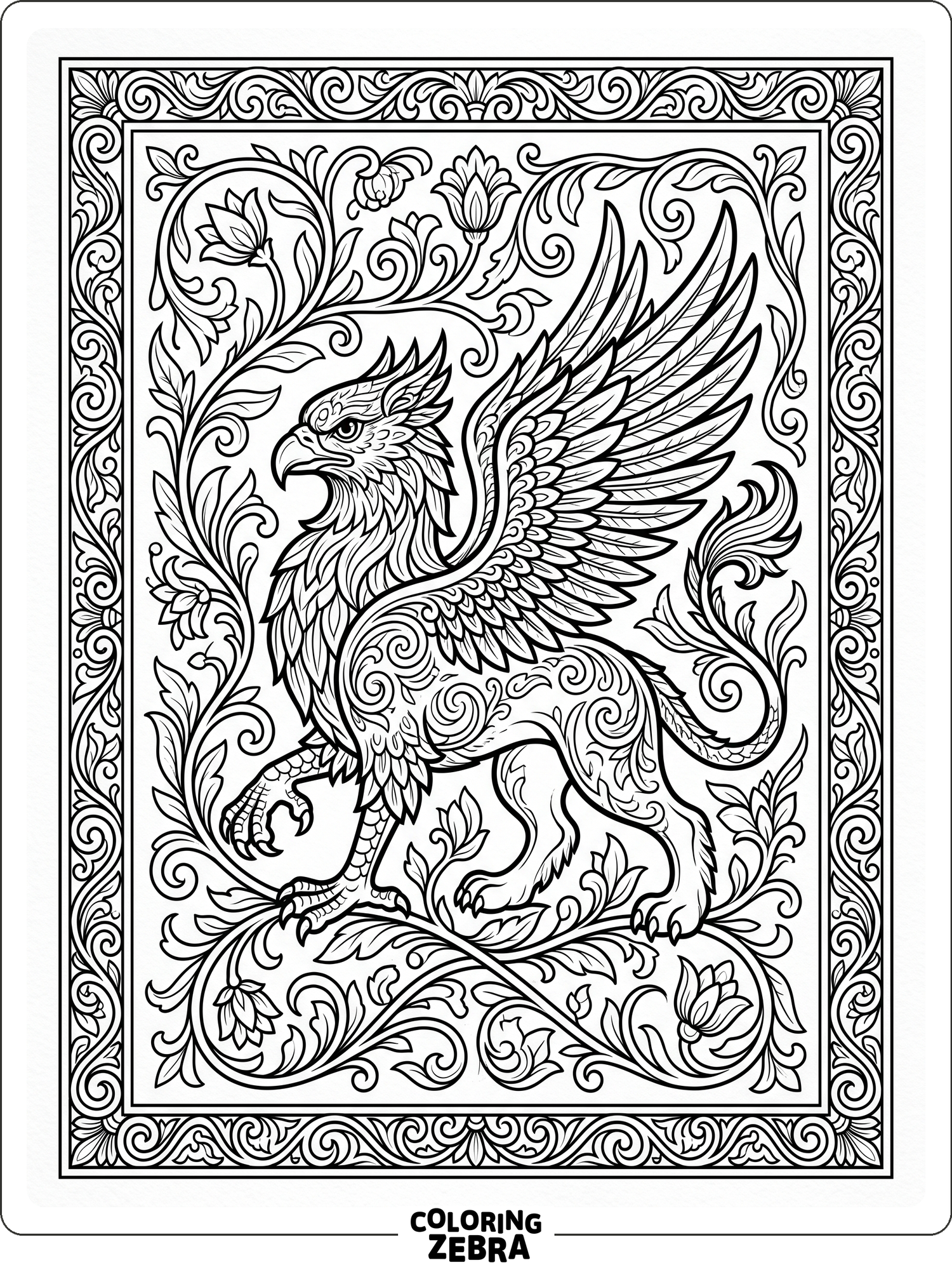 Griffin Coloring Pages — Reference 7 Griffin Coloring Pages — Reference 7