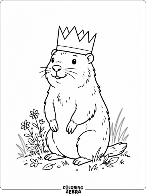 Groundhog Day paper crown template