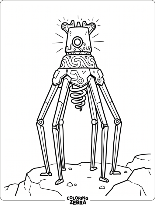 Guardian with glowing eye and long legs
