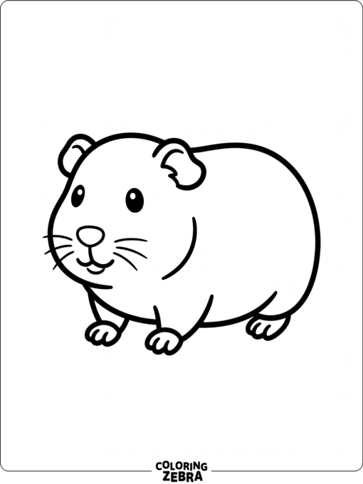 A simple guinea pig outline with a round body and open space