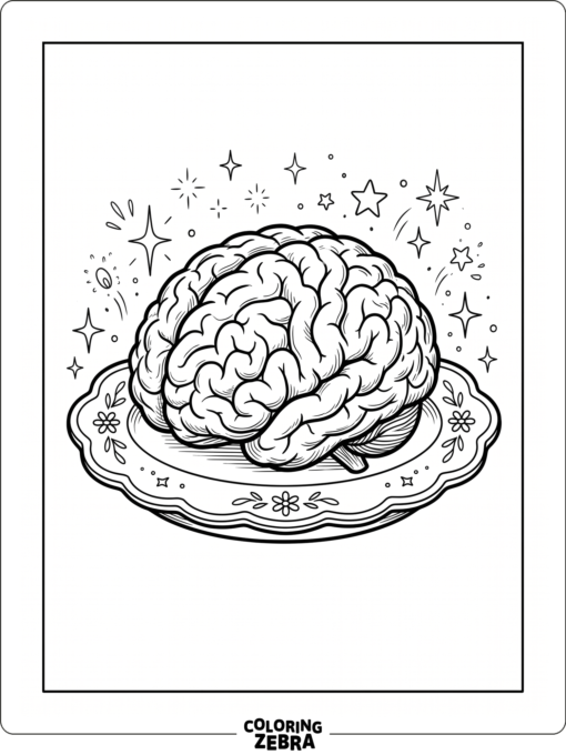 A brain sitting on a plate