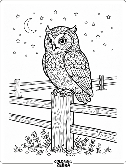 An owl sitting on a fence post