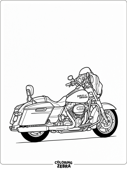 Bagger motorcycle with hard cases and low seat