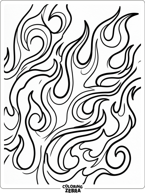 Harley Davidson flame graphic with clean outlines