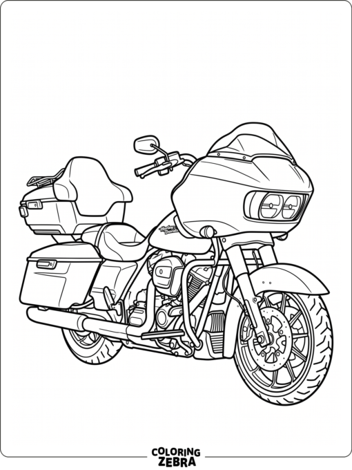 Road Glide motorcycle with large front fairing