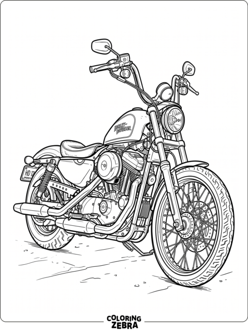 Sportster motorcycle shown in a clean side pose