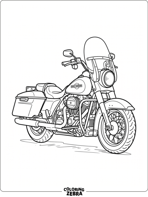 Touring motorcycle with windshield and luggage cases