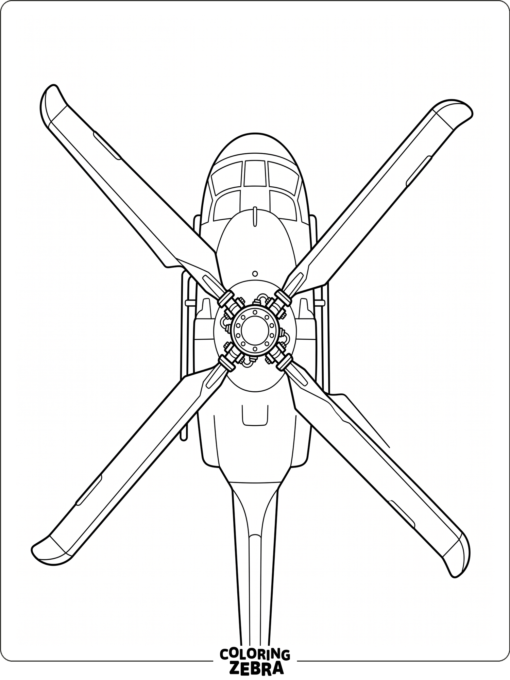 Helicopter blades in a clean radial layout