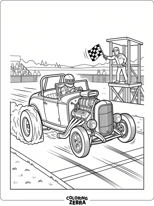 Hot rod launching from the drag line