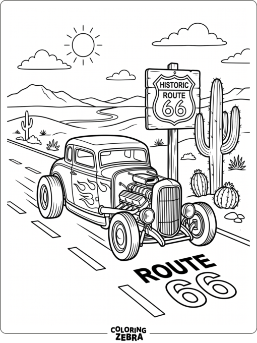 Hot Rod on Route 66