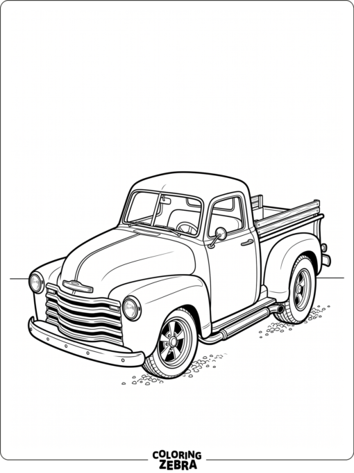 Custom hot rod pickup truck with chrome trim