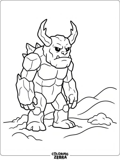 An ice monster with frost horns