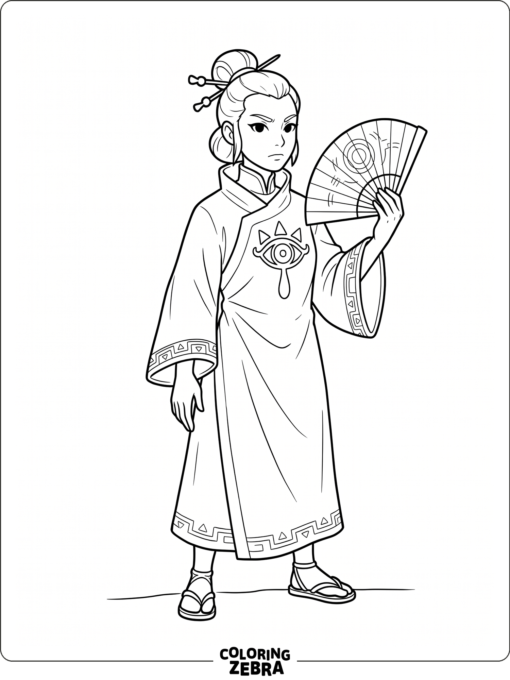 Impa with fan and traditional robe