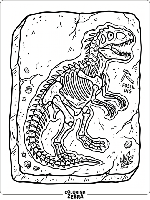 A fossil imprint of an indominus rex in stone