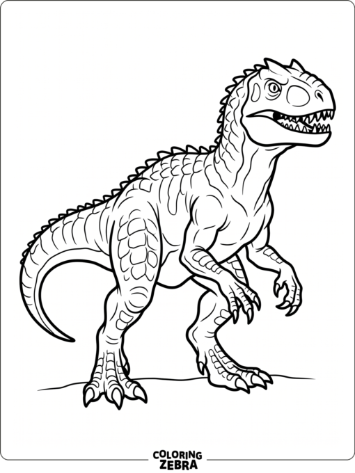 A simple side view of an indominus rex