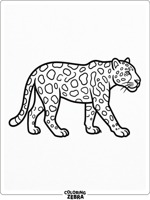 A simple jaguar outline in profile