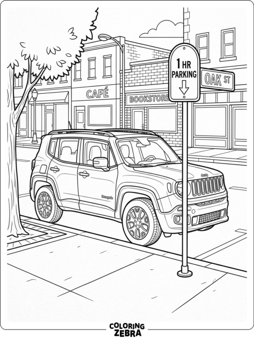 Jeep Renegade by the Curb