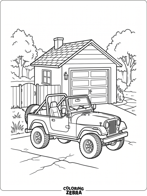 Jeep Car Coloring Page