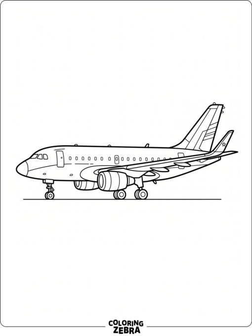 Side view jet with clean wings and landing gear