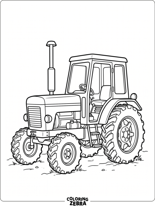 A classic tractor with a tall exhaust pipe