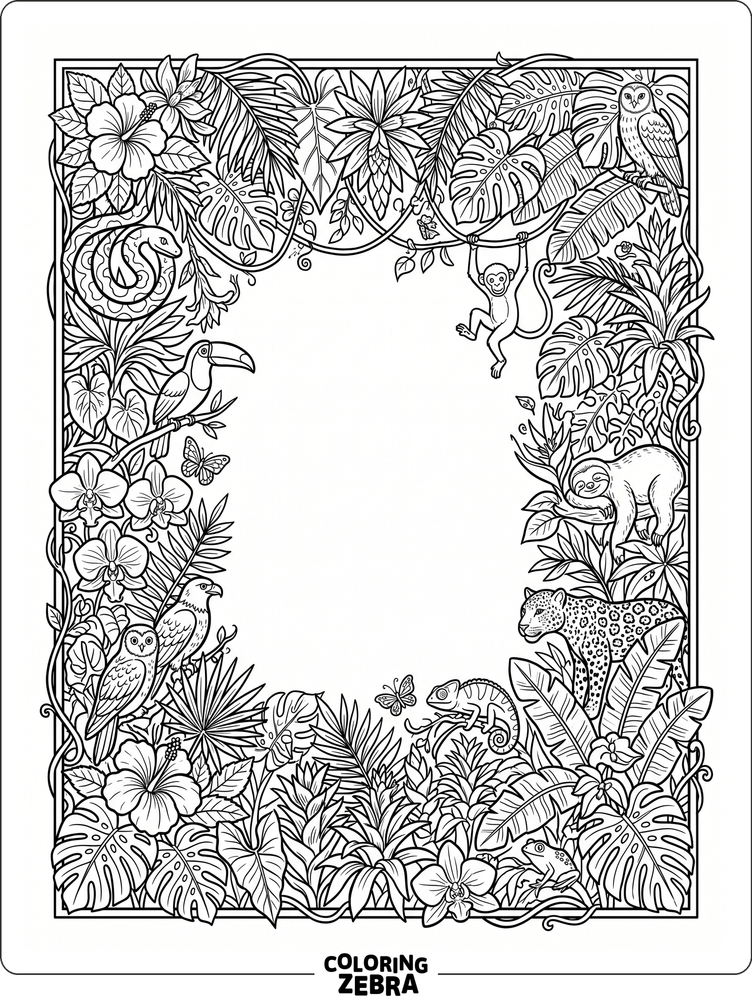 56 Free Jungle Coloring Pages - Printable PDF Sheets