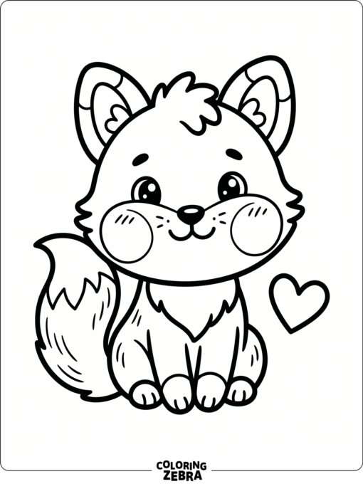 A kawaii fox with round cheeks and tiny paws