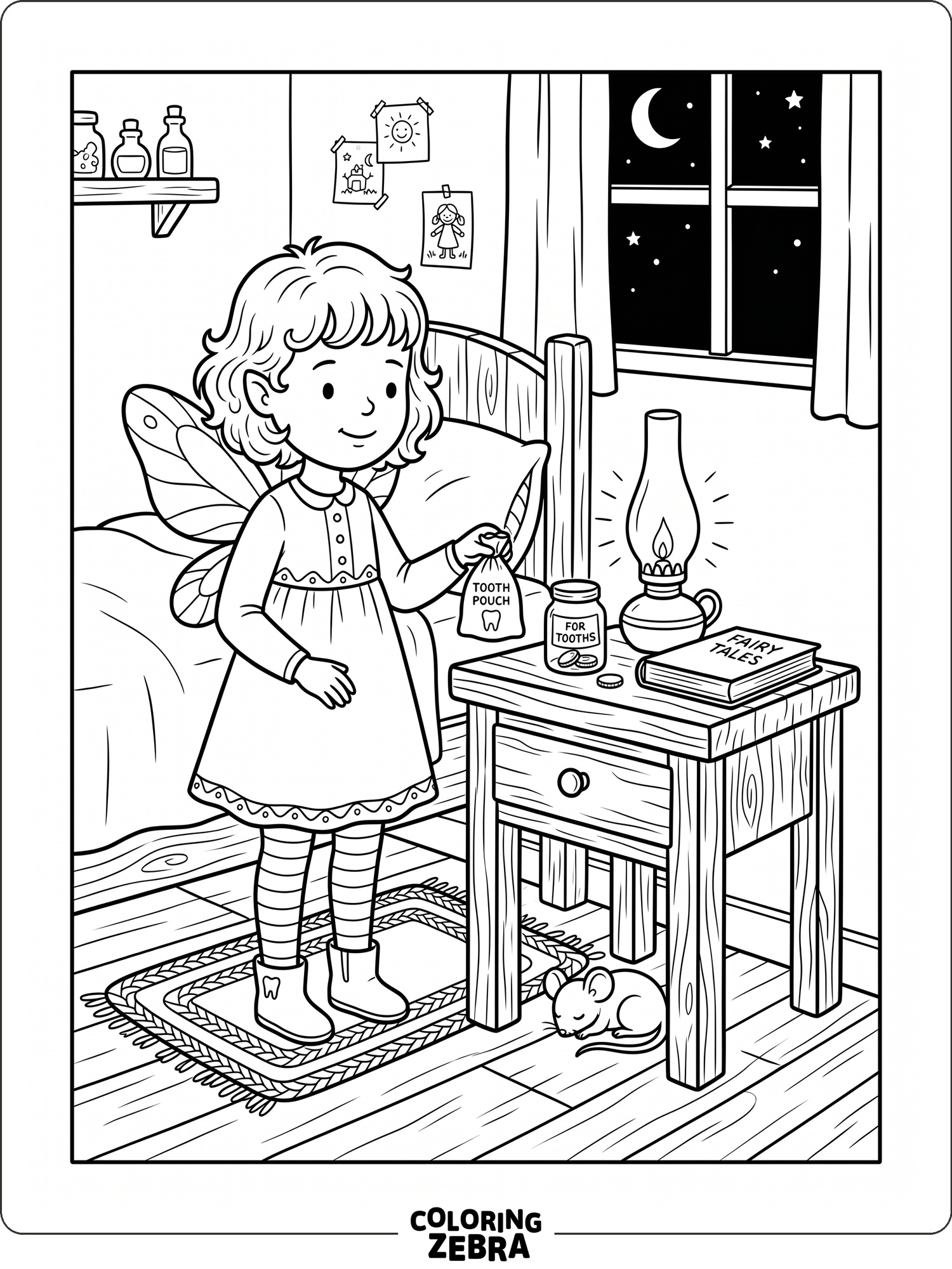 35 Free Tooth Fairy Coloring Pages - Printable PDF Sheets