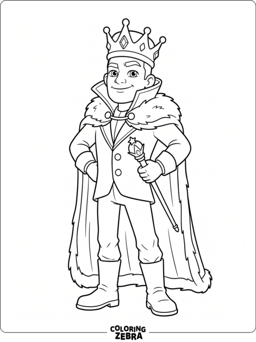 King from Subway Surfers in a royal pose