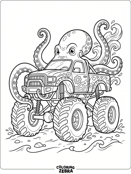 Octopus Monster Truck With Tentacles