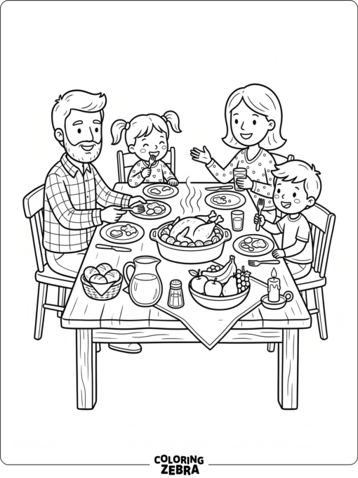Kwanzaa feast table with simple food dishes