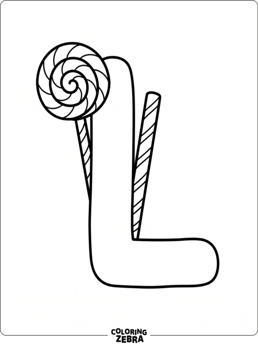 A letter L climbing a wooden ladder