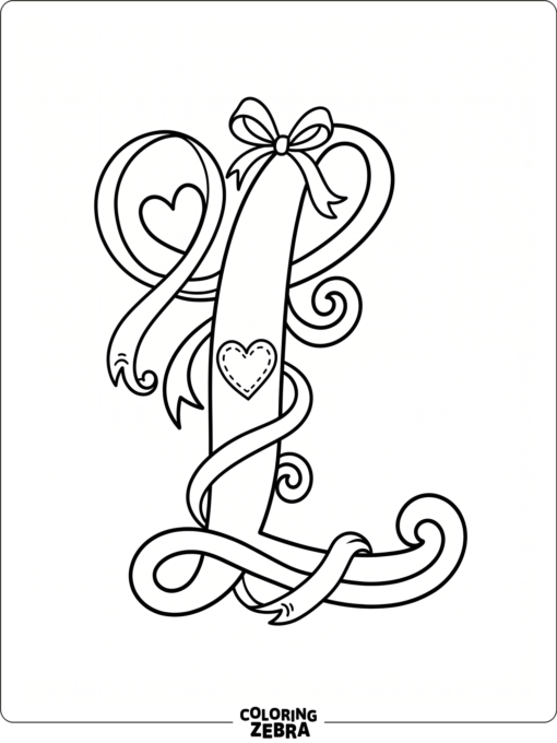 A letter L wrapped in simple string lights