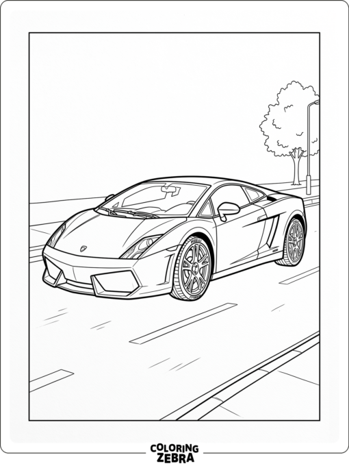 A Lamborghini Gallardo on a simple street