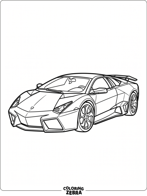 A Lamborghini Reventon with stealthy angles and a canopy