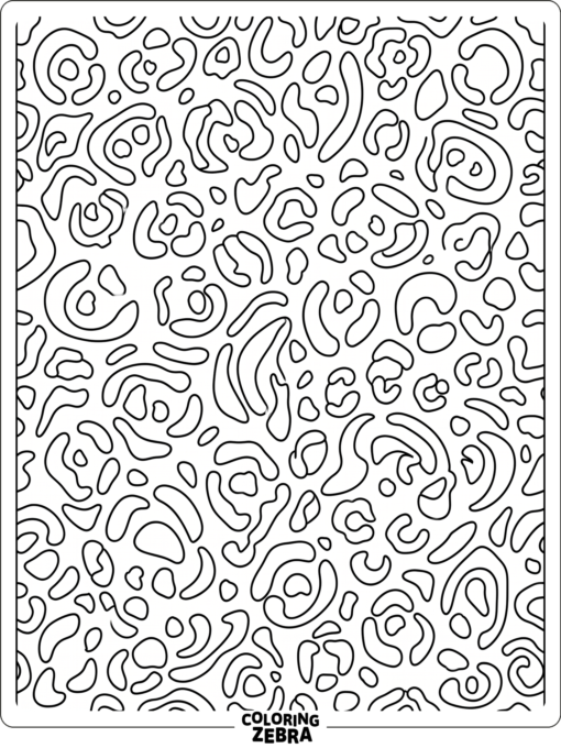 A bold leopard print pattern with scattered spots