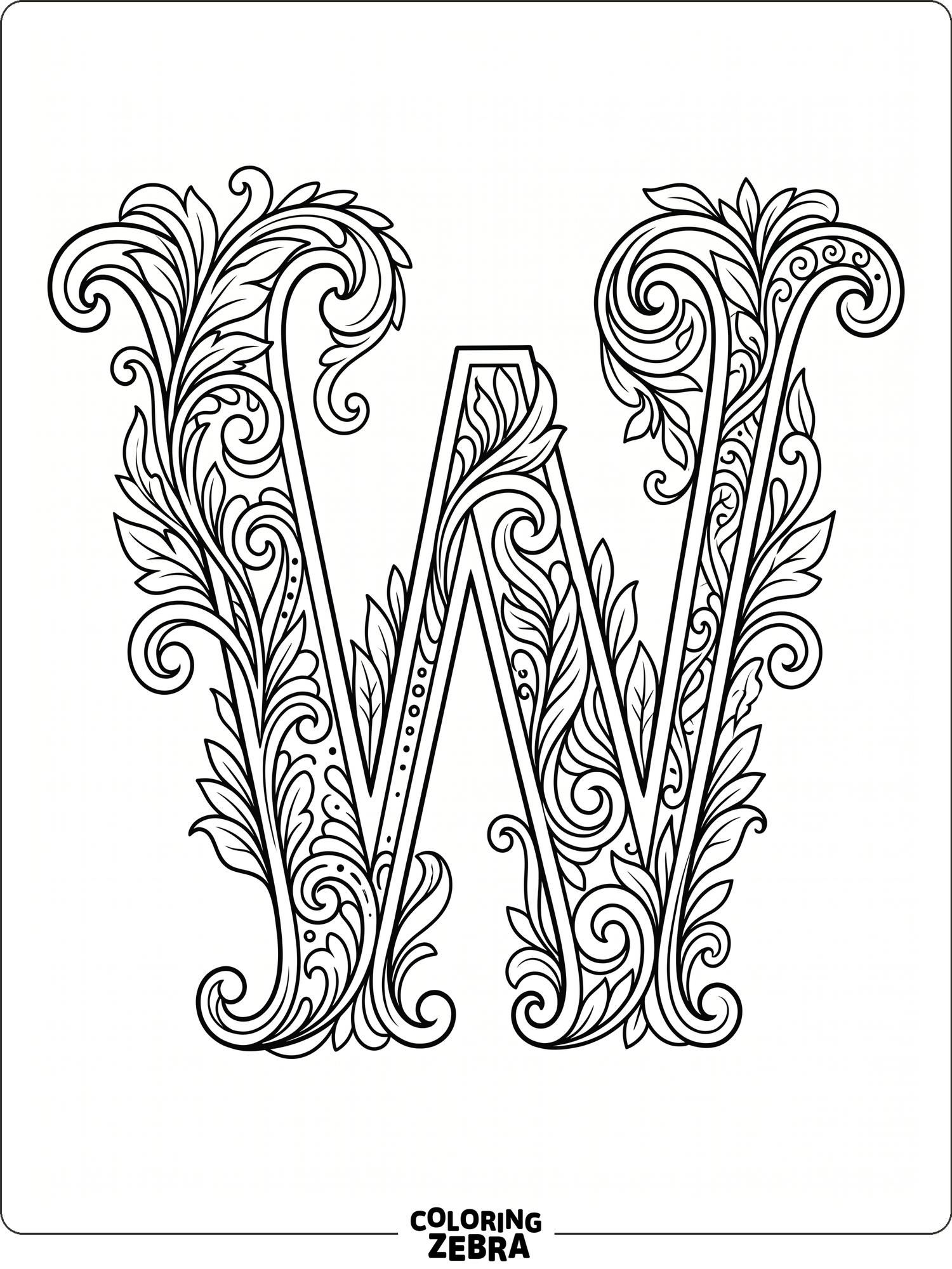 W Coloring 46 Free Letter W Coloring Pages - Printable PDF Sheets