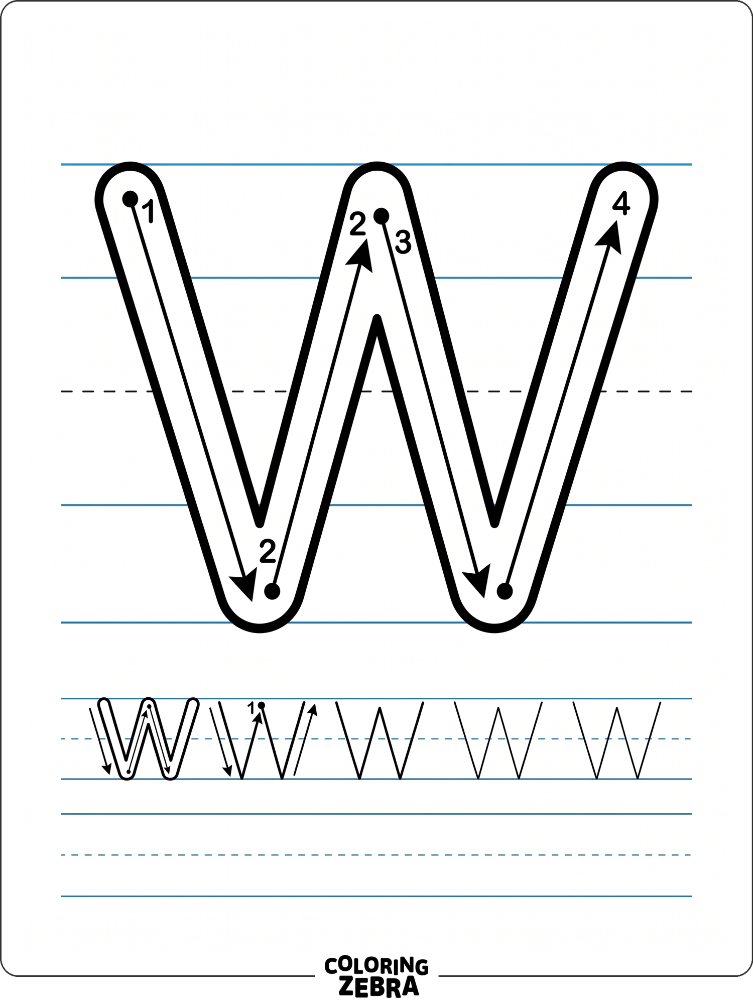 46 Free Letter W Coloring Pages - Printable PDF Sheets