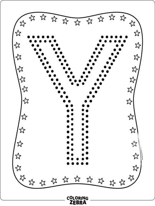 A dotted Y with stars and border