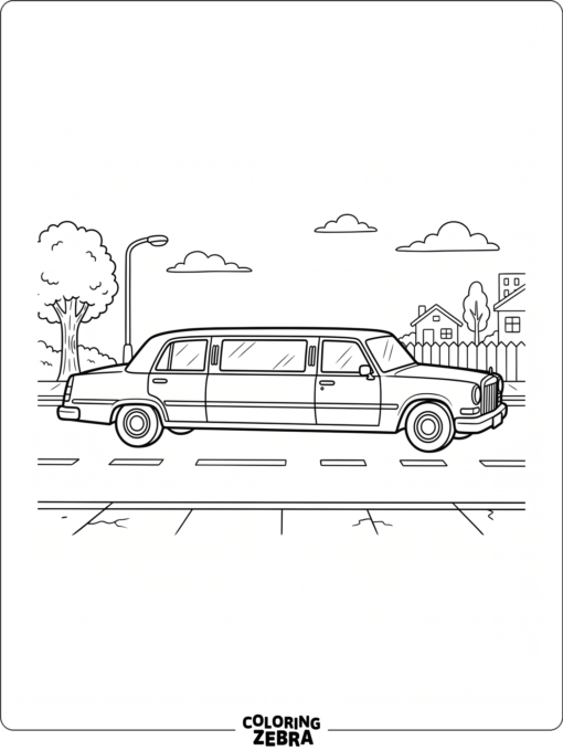 Stretch limousine with long windows and smooth lines