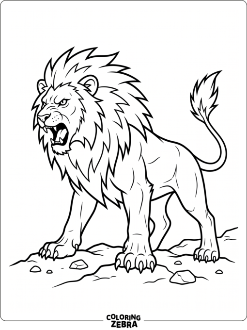 A lion-like creature in a battle stance