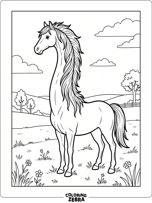 A long horse monster with a long neck
