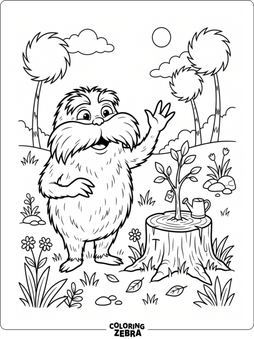 Lorax Beside a Sapling